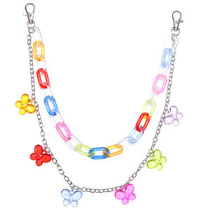 Chaîne de pantalon papillon en acrylique double couche, couleur bonbon, en résine, pour jupe en jean, usage quotidien - Product Image 5