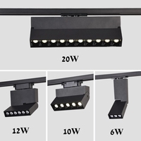Spot LED carré pliable pour rail, éclairage de grille pour salon, sans lumière d'ambiance principale, projecteurs sur rail pour maison et commerce
