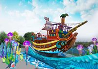 Bateau à bascule Viking HTH 24 places, attraction de parc d'attractions, en fibre de verre et acier