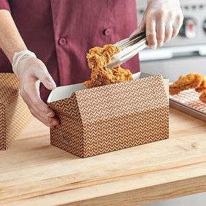使い捨てフレンチフライチキンカーリーフライバーガーホットフード紙容器箱カスタムロゴ付き - Product Image 1