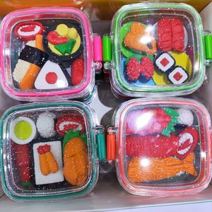 Cute <strong>Small</strong> <strong>Eraser</strong> in Lunch <strong>Small</strong> Plastic Box for School Reward - Product Image 2