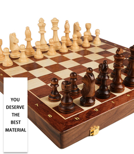 15" <strong>18</strong>" Wooden Chess <strong>Game</strong> Set Rose Wood Folding Board Storage Slots Chess Set for Beginners Kids Adults Classic Board <strong>Game</strong> - Product Image 6