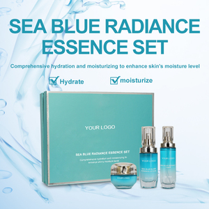 Cura a tre livelli di crema di emulsione d'acqua che crea un Set di essenza di radianza blu texture pelle luminosa e luminosa - Product Image 2