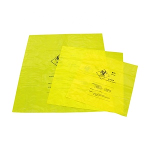 Custom Size Portable Heavy Duty Yellow Hdpe Plastic Medical Trash Bin Liner Bags Biohazard Waste Garbage Bags For Hospital Waste
