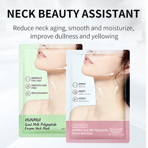 Mascarilla para el cuello con enzima de polipéptidos de leche de cabra HUNMUI, 15ml, mejora las líneas finas, suaviza, reafirma e hidrata, cuidado del cuello - Product Image 1