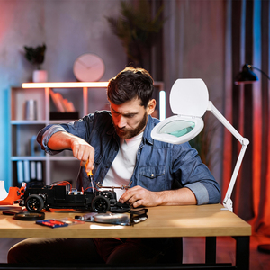 Factory Supply Magnifying LED Light Ajustable Arm Foldable <b>Table</b> <b>Clamp</b> LED 3 5 Diopter Lamp for Beauty Salon Sewing Reading - Product Image 6