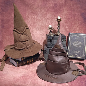 Réplica del Sombrero Seleccionador de Potteres, Sombrero de Bruja de Cuero Sintético Marrón, Sombrero de Árbol para Halloween, Cosplay, Disfraces, Fiestas, Decoración y Accesorios - Product Image 1