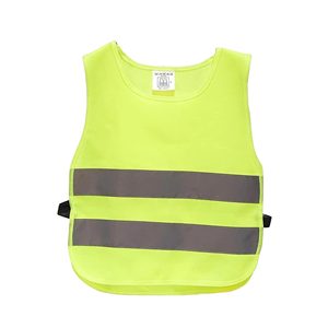 <span class=keywords><strong>Gilet</strong></span> de <span class=keywords><strong>sécurité</strong></span> haute visibilité pour enfants, jaune, réfléchissant, avec logo, pour la conduite de <span class=keywords><strong>vélo</strong></span> en extérieur la nuit - Product Image 2