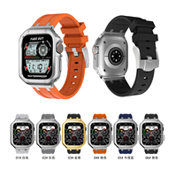 Correa de silicona estilo AP para Apple Watch Ultra 49mm 42mm 44mm 45mm Serie 6 7 8 9 10 correa de reloj de goma de lujo