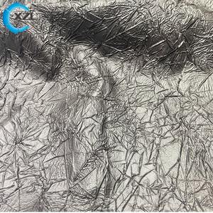 قماش فستان نسائي من الكريب البوليستر 100% |   أقمشة منسوجة مطوية بختم ساخن ورقائق مجعدة للملابس - Product Image 4