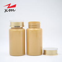Vente en gros de flacons en plastique PET pour médicaments, vitamines et pilules, 100cc, 120cc, 150cc, avec bouchon à vis et impression sérigraphique