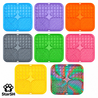 Tapis de léchage en silicone pour l'alimentation lente, qualité alimentaire, non toxique, anti-étouffement, avec ventouses pour chiens et chats
