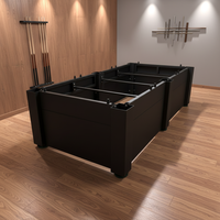 Table de billard de compétition professionnelle personnalisée de 12 pieds x 6 pieds, noir mat, pour le sport, les divertissements familiaux, les jeux, les matchs