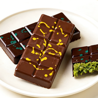 Chocolate Kunafa Artesanal al por Mayor Directo de Fábrica, Barra de Chocolate de Dubái con Pasta de Pistacho y Relleno de Kataifi Crujiente, Snack Halal