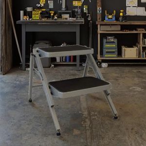 Mới Xách Tay Hộ Gia Đình Hai Bước Gấp Thang Ống Vuông Di Động Zigzag Thang Sắt Thang Leo Bước Phân Thang - Product Image 3