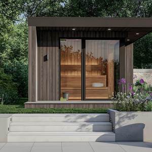 Cabine de sauna en <span class=keywords><strong>bois</strong></span> avec sauna <span class=keywords><strong>extérieur</strong></span> en <span class=keywords><strong>bois</strong></span> d'hemlock, <span class=keywords><strong>hammam</strong></span> à vapeur, sauna traditionnel pour 2 personnes - Product Image 4