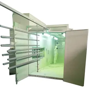 Powder Coating Booth With cartridge filters Recovery System