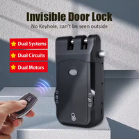 Serrure de porte intelligente extérieure sans clé avec cylindre électronique, application Tuya, empreinte digitale, Wi-Fi et télécommande invisible