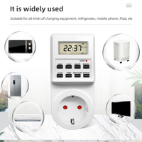 Toma de interruptor de temporizador Digital, toma de temporizador de cocina cíclica de 24 horas, toma de sincronización programable, enchufe EU UK AU US BR FR IT TH