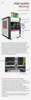 Machine de découpe laser à fibre 6060 à cabinet fermé de grande taille 600x600, 1200W/1500W/2000W/3000W, pour la découpe de métaux, acier et or, personnalisable