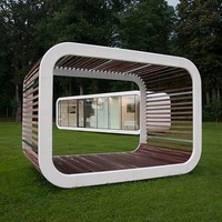 Maison mobile moderne de type capsule spatiale Apple de 20 pieds et 40 pieds pour bureau, boutique, hôtel, maison conteneur portable