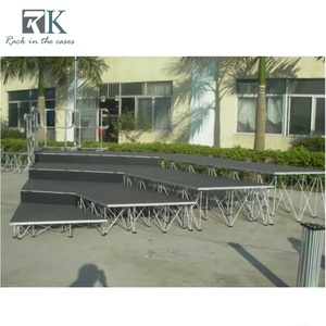เวทีโมดูลาร์รูปสี่เหลี่ยมผืนผ้าที่ทนทานสำหรับงานแสดงสินค้าและการแสดงของโรงเรียน - Product Image 5