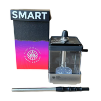 Nouveau narguilé carré Alpha russe portable moderne en acier inoxydable et acrylique avec techniques givrées