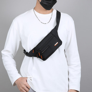Men's Fanny Pack Multi Functional Oxford Cloth Chest Bag Military Green Crossbody Shoulder Bag For Everyday Outfits - Product Image 2