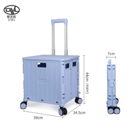 Chariot en aluminium DWL Chariot de supermarché pliable portable en polyester pour épicerie et ménage Étui à bagages personnalisable