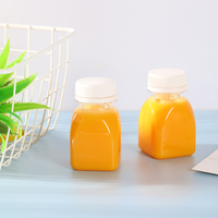 DDP expédition 2oz 60ml 100ml bouteilles de jus en plastique français bouteille de tir carré pour citron énergie gingembre bouteille de tir