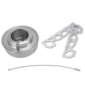 Soporte portátil de acero inoxidable para estufa de alcohol, accesorio ligero para utensilios de cocina de camping, soporte plegable para quemador, para exteriores - Product Image 5