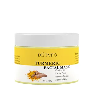 OEM Pour Le Visage Personnalisé Traitement Bio Sauvage Curcuma Masque Poudre Collagène Du Visage Masque De Beauté 100% pur Cristal Unisexe