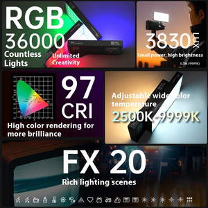 FALOCNEYES F8 Mini Pocket RGB 2500-10000K 10W 60min ABS Matériau 180g Alimenté par batterie Lumière de remplissage avec interrupteur de commande - Product Image 2