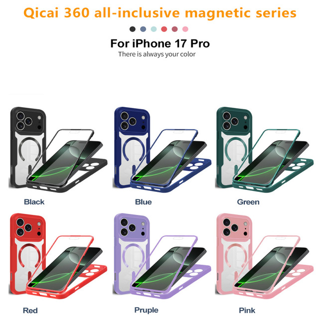 Ultra Thin Hybrid PC TPU Clear Magnetic Phone Case for iPhone 18 17 16 15 Pro Max Shockproof Full Body Transparent Cover