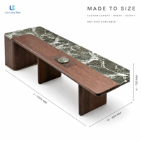 Table basse Luca Marble Verde Alpi |   Marbre naturel pour hôtel, salon de thé, villa, cour, club-house, salon, ODM OEM