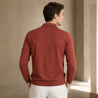 Pull en tricot épais RCX de haute qualité, col rond simple, marron, pour homme, hiver