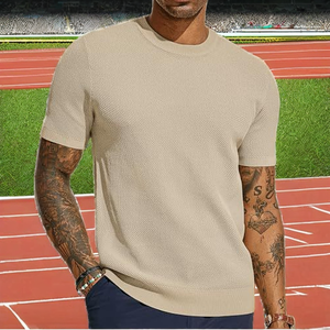 Camiseta de Manga Corta para Hombre, Tejido de Punto Sólido de 220g, Estilo Casual, con Impresión Digital para Correr al Aire Libre, Precio al por Mayor, OEM - Product Image 2