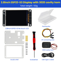 Layar tampilan warna ESP32S3 2.8 inci, speaker eksternal layar sentuh opsional dengan klakson rongga 3020 untuk Xiaozhi Al obrolan suara