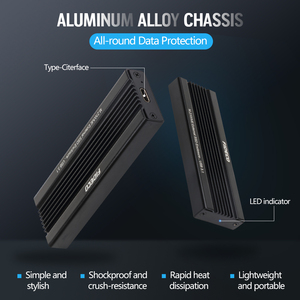 FIDECO Hộp Đựng Ổ Cứng Gắn Ngoài Ssd Nvme M.2 Ngff <span class=keywords><strong>Pcie</strong></span> M.2 Nvme <span class=keywords><strong>Sata</strong></span> Sang Usb C 3.1 Hộp Đựng Ổ Ssd Nvme - Product Image 3