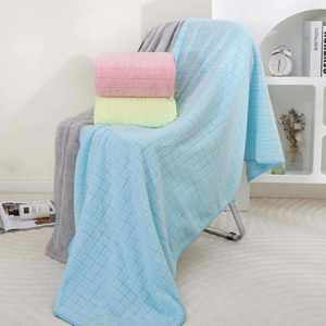 Serviette de bain et de visage carrée en polaire corail, couleur unie, séchage rapide, absorbante, douce et épaisse, pour adultes, avec logo personnalisé - Product Image 6