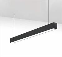 Lampu Linear Persegi Lebar 70mm, Dapat Disambung Cepat, untuk Penerangan Kantor, Sistem LED Komersial dengan Sambungan Tanpa Celah