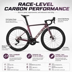 Bicicleta de <span class=keywords><strong>Carretera</strong></span> de <span class=keywords><strong>Carbono</strong></span> Original Completa, Suspensión Total, Manillar de <span class=keywords><strong>Carbono</strong></span> Integrado, Sillín de <span class=keywords><strong>Carbono</strong></span> Impreso en 3D, Grupo Shimano, Deportiva - Product Image 6