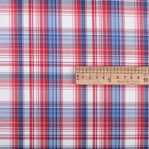 卸売ファッションチェックシャツ素材ウォッシュドチェック柄ポリエステルニット生地チェック - Product Image 4