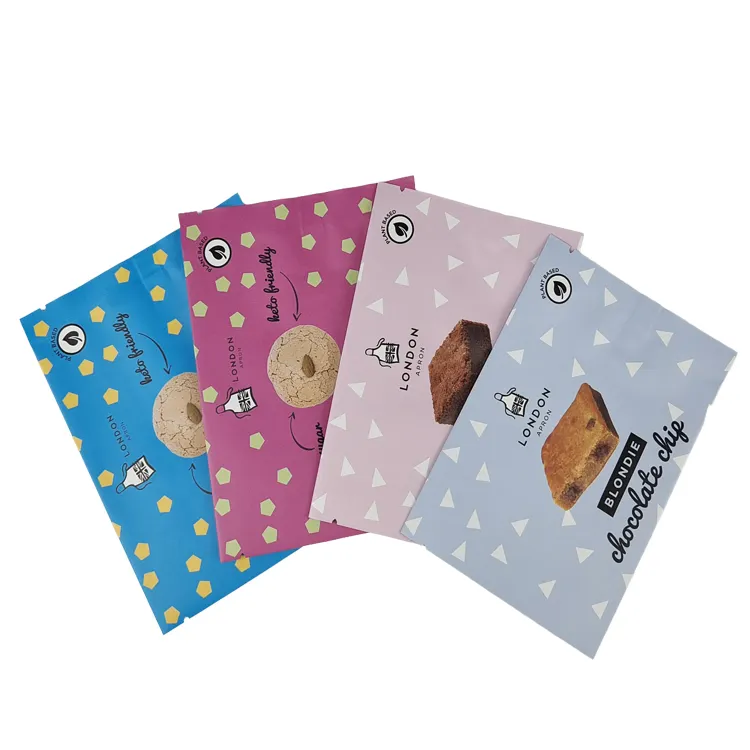 Low MOQ Stand Up Plastic Snack Biscuit Cookies Packaging Bag Smell Proof Mylar Packaging Bag for Brownie