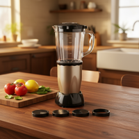 Mixeur Plongeant Électrique SENFE 200W 0.8L à Vitesse Variable avec Bouton Poussoir, Hachoir à Légumes Domestique en Plastique Facile à Nettoyer