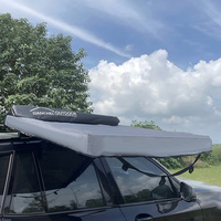 Tente de douche portable en aluminium et toile imperméable avec bande LED intégrée pour camping extérieur, utilisation latérale de voiture, bain et toilettes