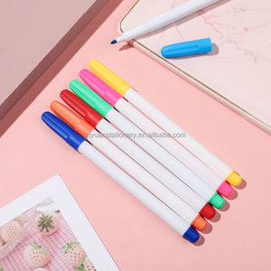 Stylo marqueurs pour tableau blanc vente en gros encre effaçable à sec à base d'alcool EN71 plastique certifié couleur blanche - Product Image 4
