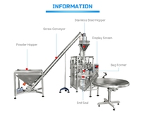 Máquina automática de envasado vertical de harina de 1kg para harina de yuca/maíz/plátano/máquina de envasado de bolsas de harina de trigo