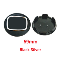 Cache-moyeux de roue de voiture en ABS chromé de 69 mm pour Civic, accessoires décoratifs avec installation par clipser