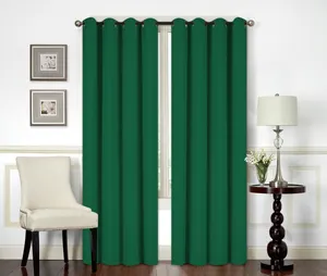 Solid Thermal Insulated Reduce Noise Blackout Window Curtains For Living Room Bedroom